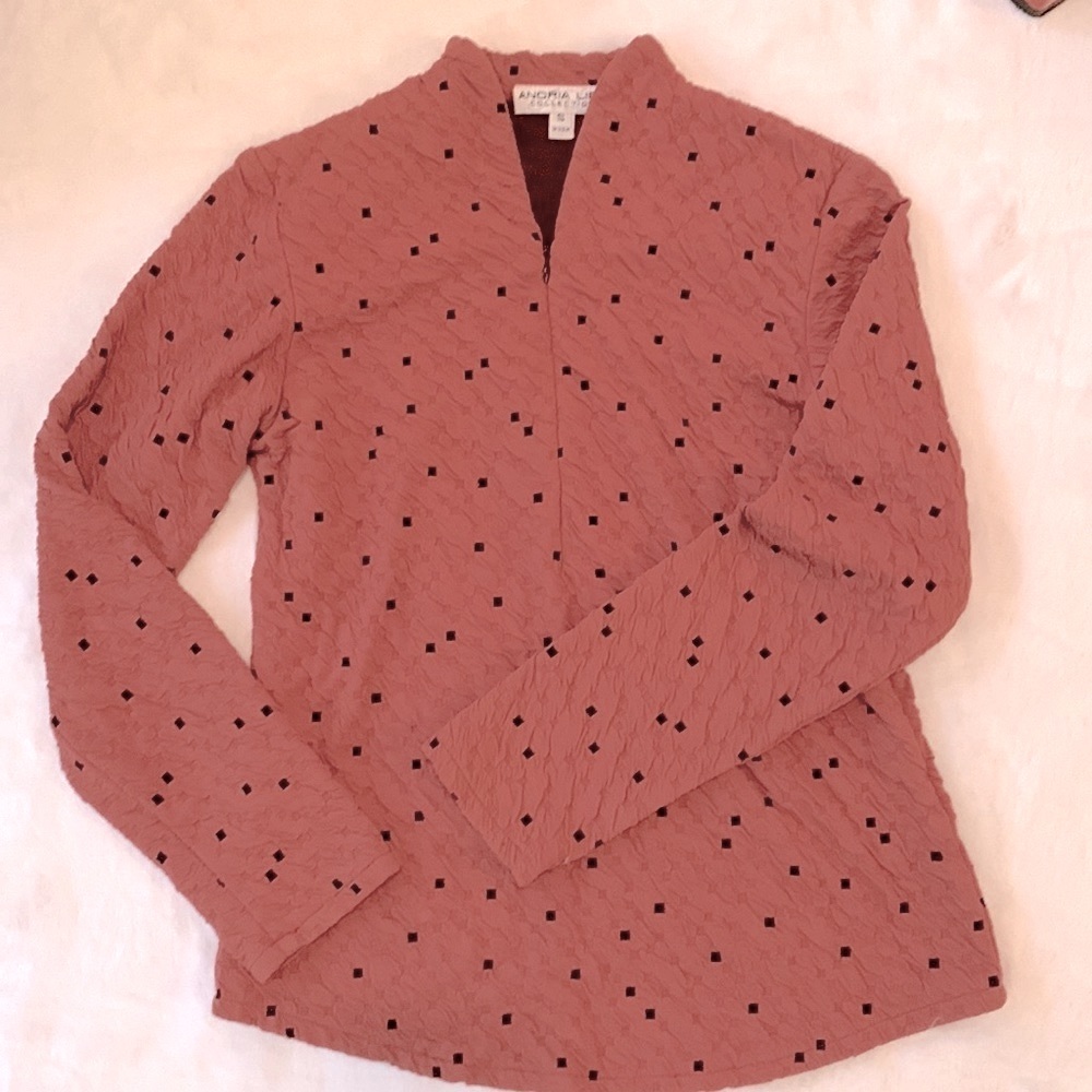 Soft Half Zip Long Sleeve Top by Andria Lieu with a Modern Vibe